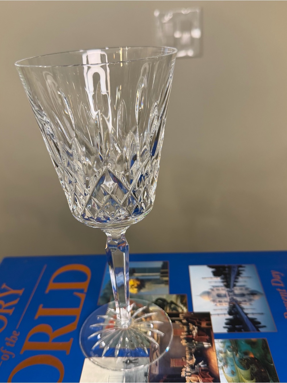Waterford Lismore Crystal Cut tall Wine Glass - Clear Stemware